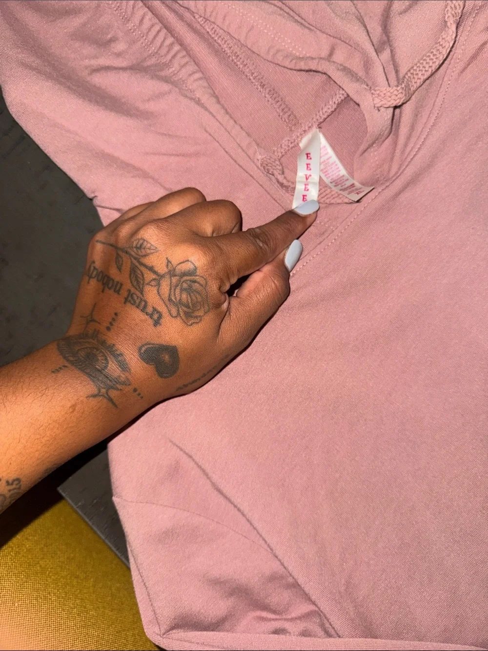 PINK Victoria's Secret Men's Crewneck Hoodie in Dusty Mauve